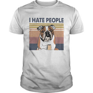 Pug I Hate People  Retro Shirt